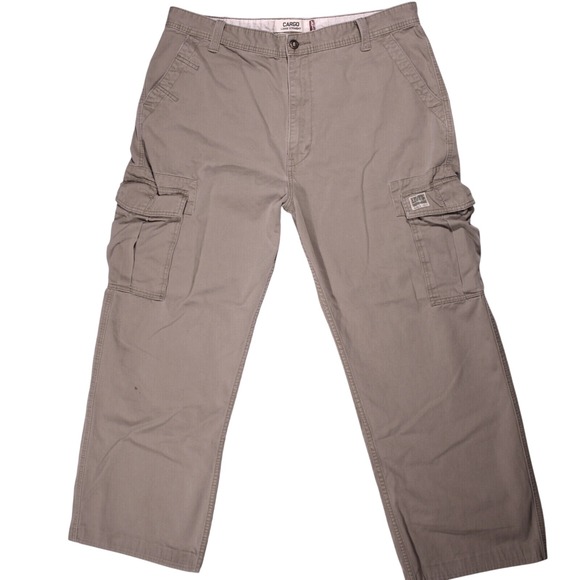 Levis Strauss Pants Mens 38x32 Tan Cargo Loose Straight Workwear Utility 38.5x29 - Picture 1 of 16